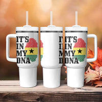 Its In My DNA Ghana Tumbler With Handle Fingerprint Flag Proud Ghanaian Heritage Ghanese Roots