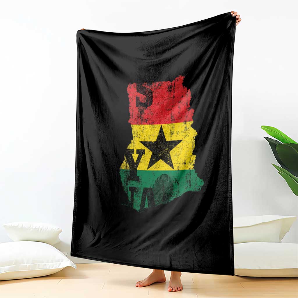 Its In My DNA Ghana Throw Blanket Proud Ghanaian Heritage Ghanese Roots Vintage Ghana Map Flag
