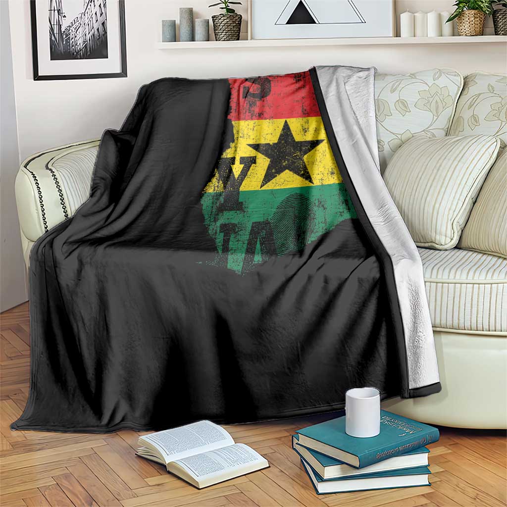 Its In My DNA Ghana Throw Blanket Proud Ghanaian Heritage Ghanese Roots Vintage Ghana Map Flag