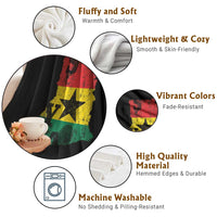 Its In My DNA Ghana Throw Blanket Proud Ghanaian Heritage Ghanese Roots Vintage Ghana Map Flag