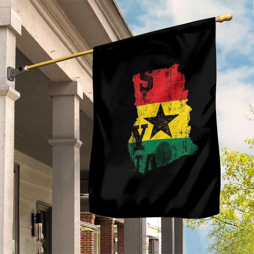 Its In My DNA Ghana Garden Flag Proud Ghanaian Heritage Ghanese Roots Vintage Ghana Map Flag