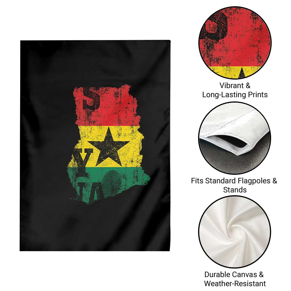 Its In My DNA Ghana Garden Flag Proud Ghanaian Heritage Ghanese Roots Vintage Ghana Map Flag