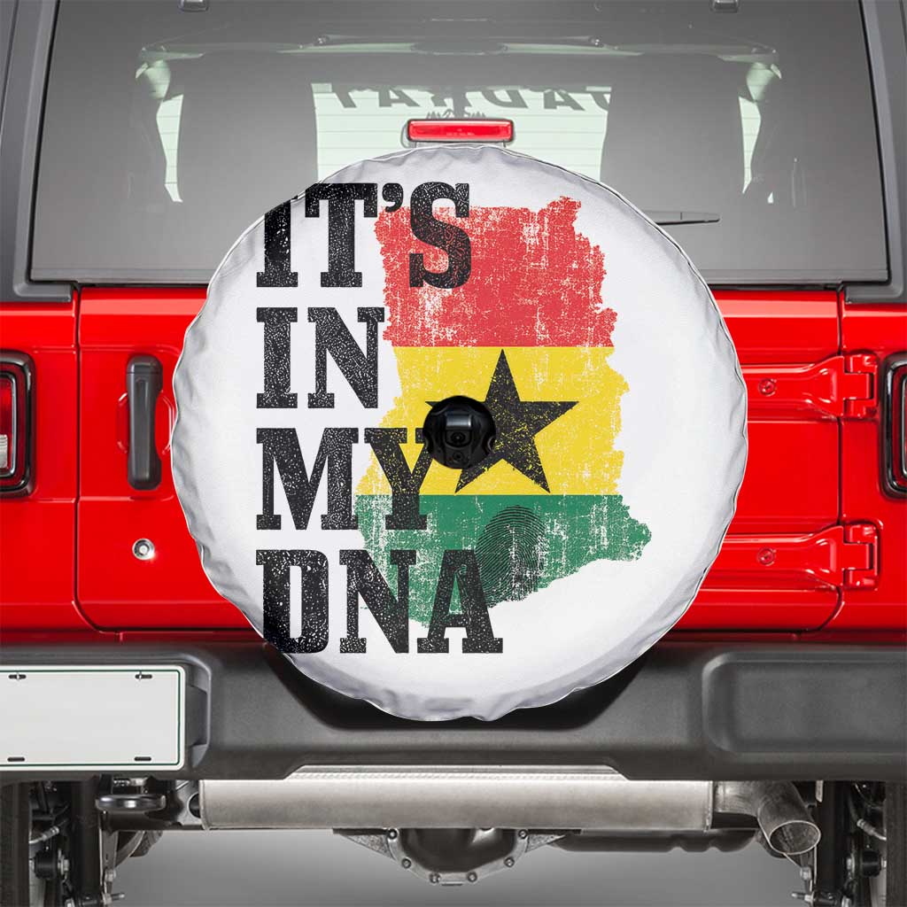 Its In My DNA Ghana Spare Tire Cover Proud Ghanaian Heritage Ghanese Roots Vintage Ghana Map Flag