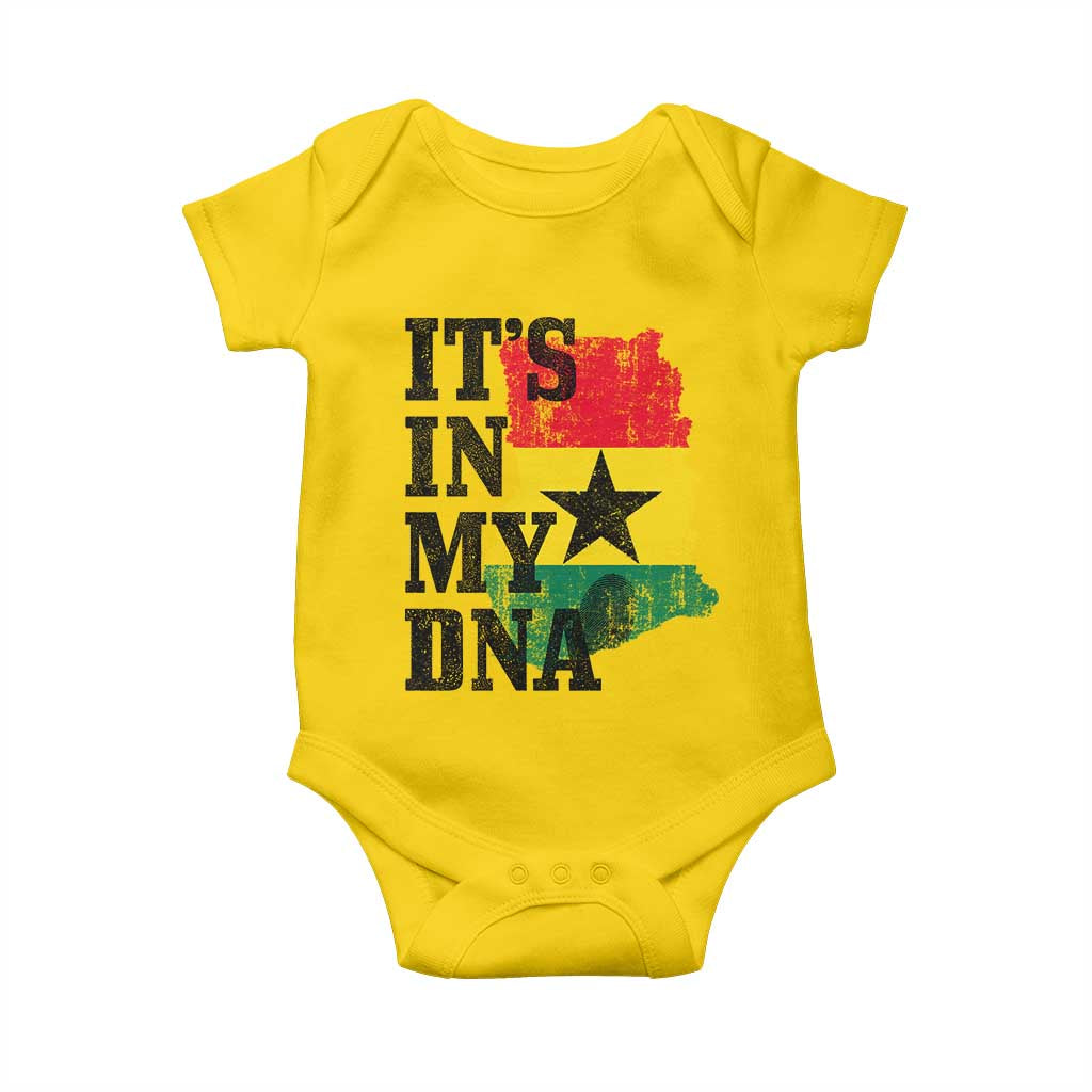 Its In My DNA Ghana Baby Onesie Proud Ghanaian Heritage Ghanese Roots Vintage Ghana Map Flag
