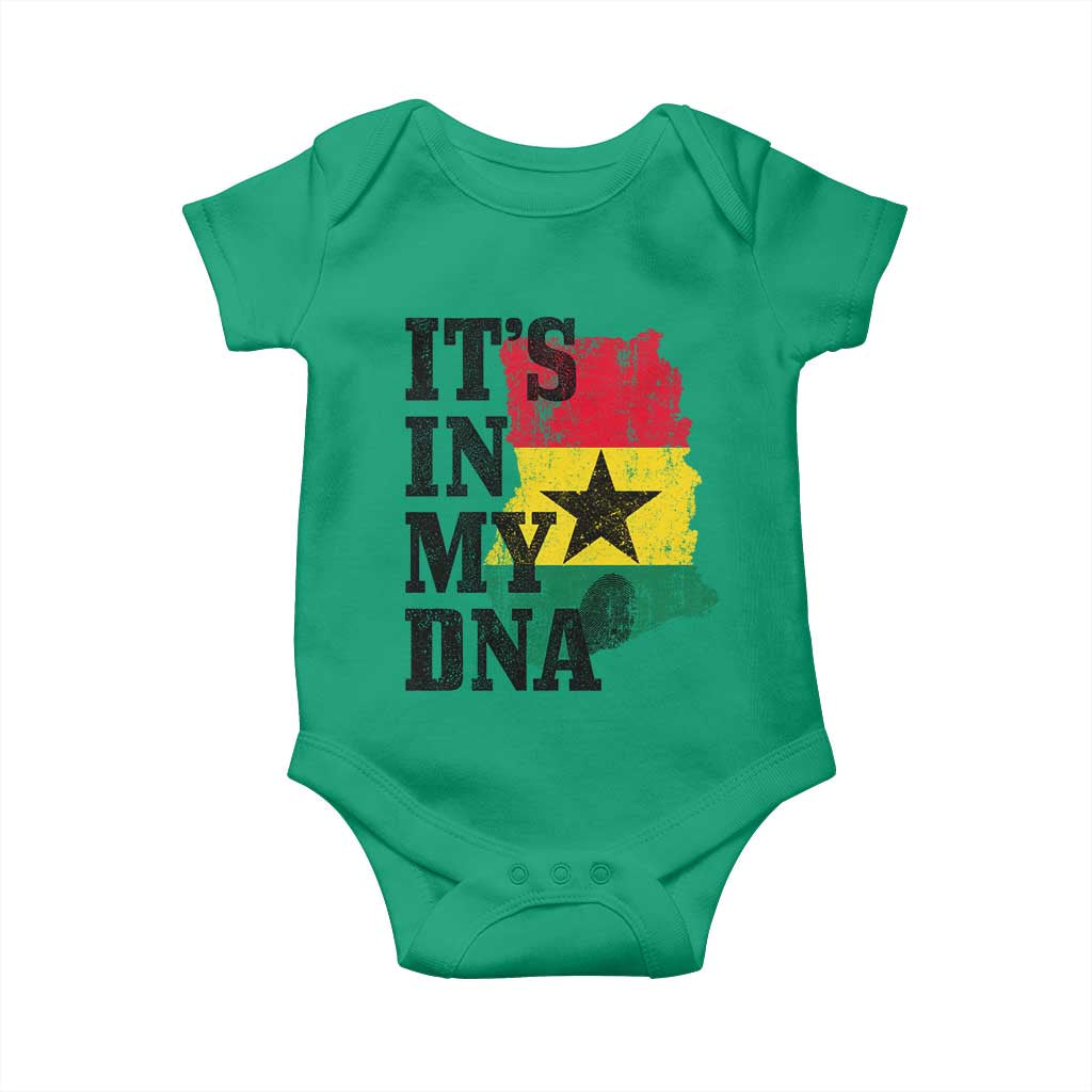 Its In My DNA Ghana Baby Onesie Proud Ghanaian Heritage Ghanese Roots Vintage Ghana Map Flag
