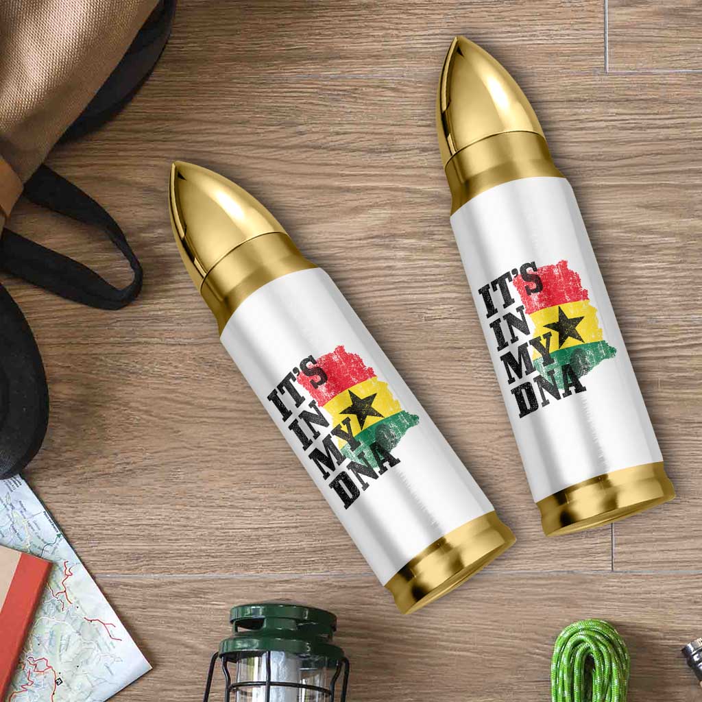 Its In My DNA Ghana Bullet Tumbler Proud Ghanaian Heritage Ghanese Roots Vintage Ghana Map Flag