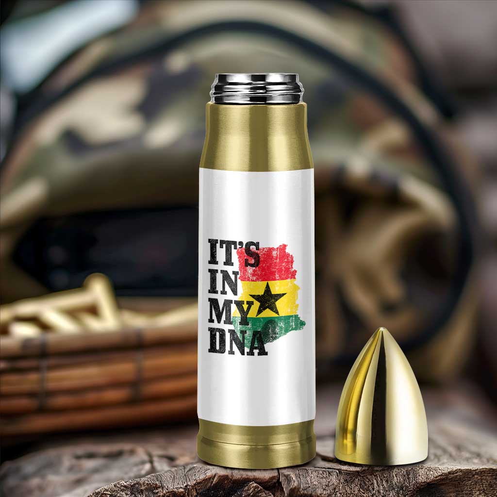Its In My DNA Ghana Bullet Tumbler Proud Ghanaian Heritage Ghanese Roots Vintage Ghana Map Flag