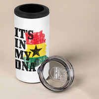 Its In My DNA Ghana 4 in 1 Can Cooler Tumbler Proud Ghanaian Heritage Ghanese Roots Vintage Ghana Map Flag