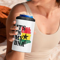 Its In My DNA Ghana 4 in 1 Can Cooler Tumbler Proud Ghanaian Heritage Ghanese Roots Vintage Ghana Map Flag