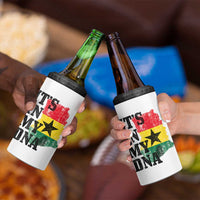 Its In My DNA Ghana 4 in 1 Can Cooler Tumbler Proud Ghanaian Heritage Ghanese Roots Vintage Ghana Map Flag