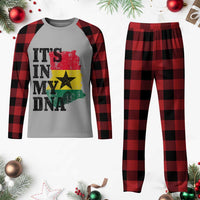 Its In My DNA Ghana Plaid Pajama Set Proud Ghanaian Heritage Ghanese Roots Vintage Ghana Map Flag