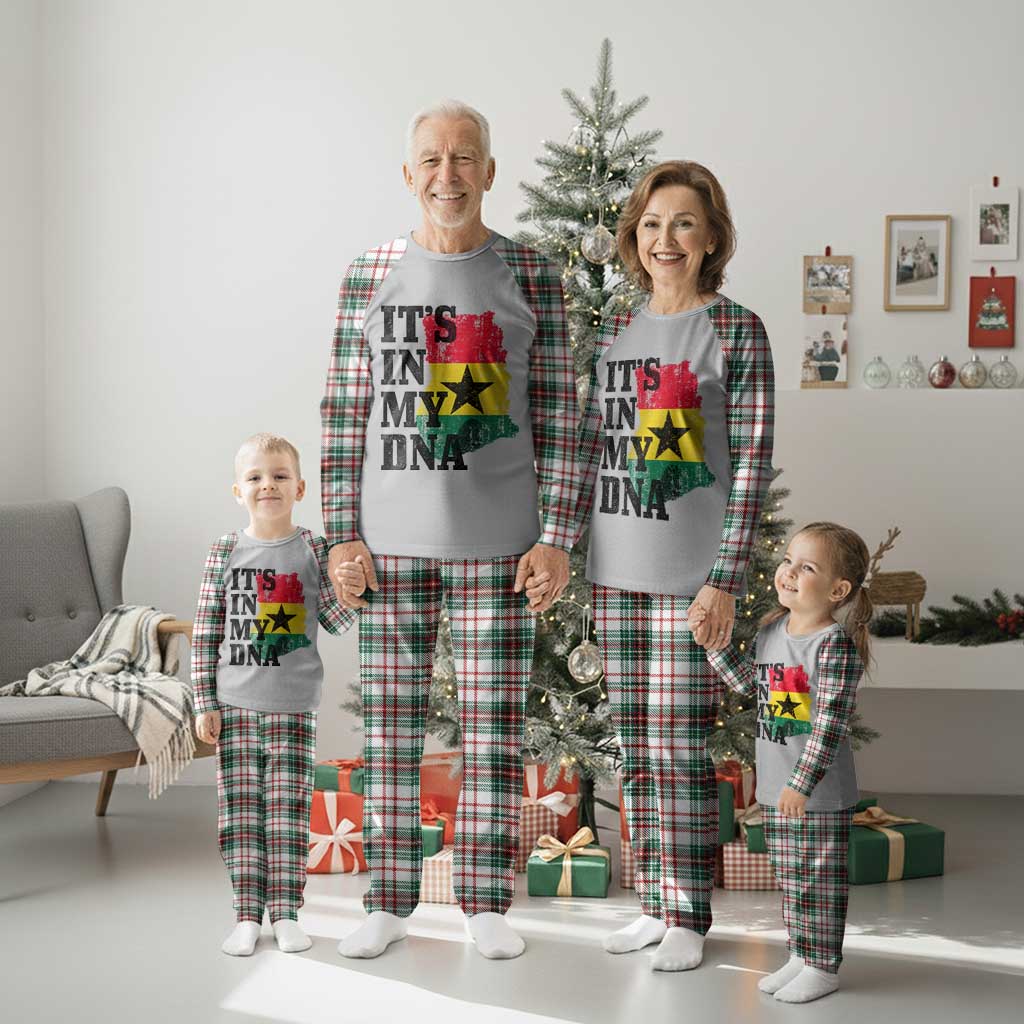 Its In My DNA Ghana Plaid Pajama Set Proud Ghanaian Heritage Ghanese Roots Vintage Ghana Map Flag