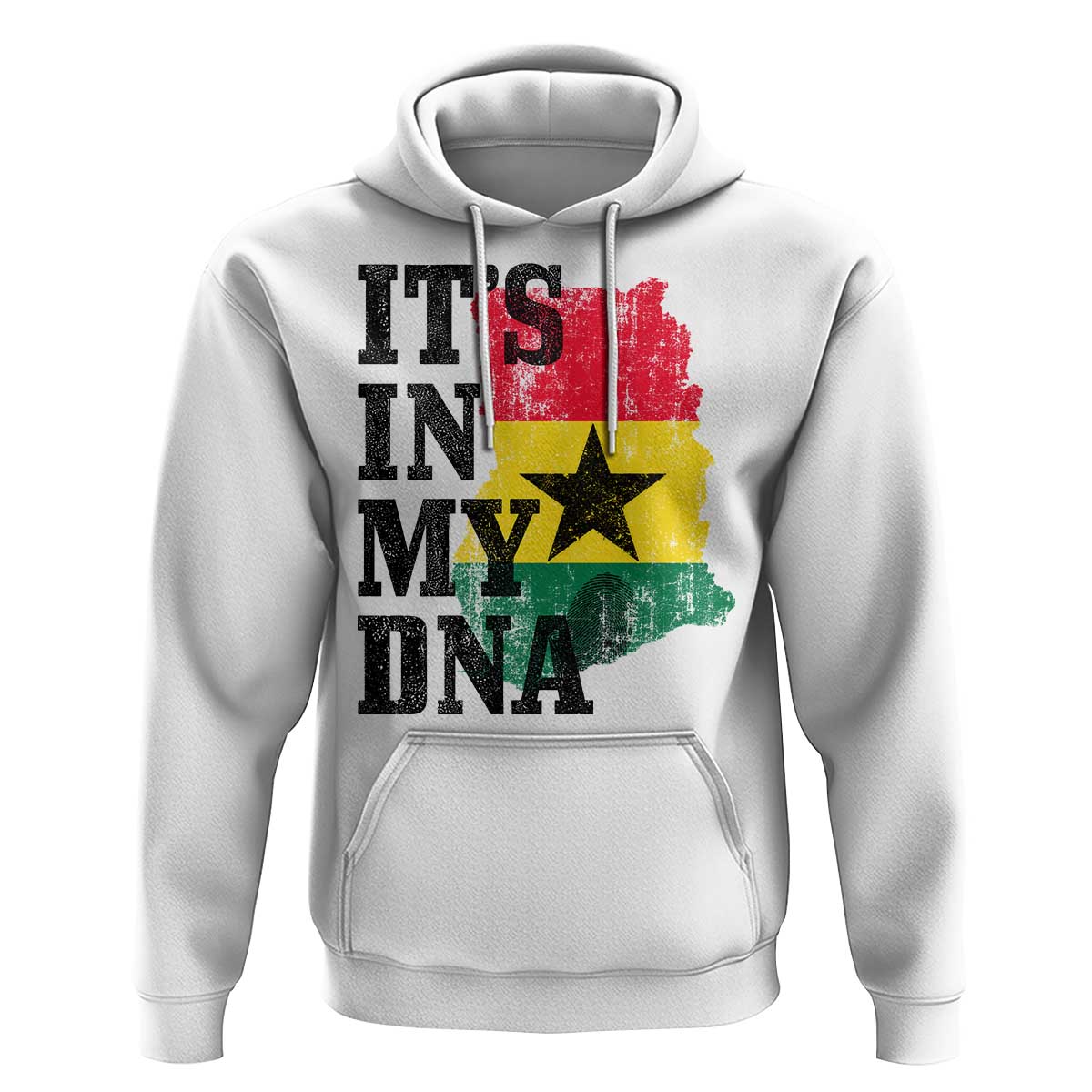Its In My DNA Ghana Hoodie Proud Ghanaian Heritage Ghanese Roots Vintage Ghana Map Flag