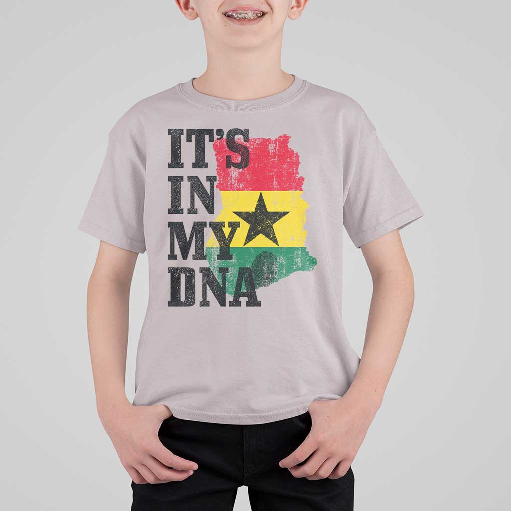 Its In My DNA Ghana T Shirt For Kid Proud Ghanaian Heritage Ghanese Roots Vintage Ghana Map Flag