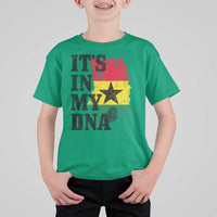 Its In My DNA Ghana T Shirt For Kid Proud Ghanaian Heritage Ghanese Roots Vintage Ghana Map Flag