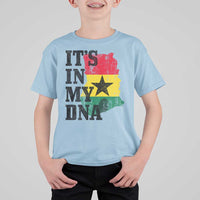 Its In My DNA Ghana T Shirt For Kid Proud Ghanaian Heritage Ghanese Roots Vintage Ghana Map Flag