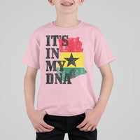 Its In My DNA Ghana T Shirt For Kid Proud Ghanaian Heritage Ghanese Roots Vintage Ghana Map Flag