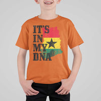 Its In My DNA Ghana T Shirt For Kid Proud Ghanaian Heritage Ghanese Roots Vintage Ghana Map Flag
