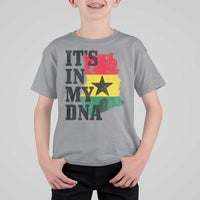 Its In My DNA Ghana T Shirt For Kid Proud Ghanaian Heritage Ghanese Roots Vintage Ghana Map Flag