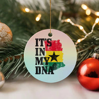 Its In My DNA Ghana Ceramic Ornament Proud Ghanaian Heritage Ghanese Roots Vintage Ghana Map Flag