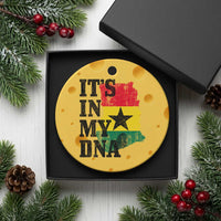 Its In My DNA Ghana Ceramic Ornament Proud Ghanaian Heritage Ghanese Roots Vintage Ghana Map Flag