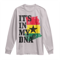 Its In My DNA Ghana Long Sleeve Shirt Proud Ghanaian Heritage Ghanese Roots Vintage Ghana Map Flag