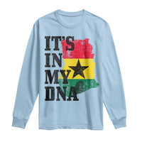 Its In My DNA Ghana Long Sleeve Shirt Proud Ghanaian Heritage Ghanese Roots Vintage Ghana Map Flag