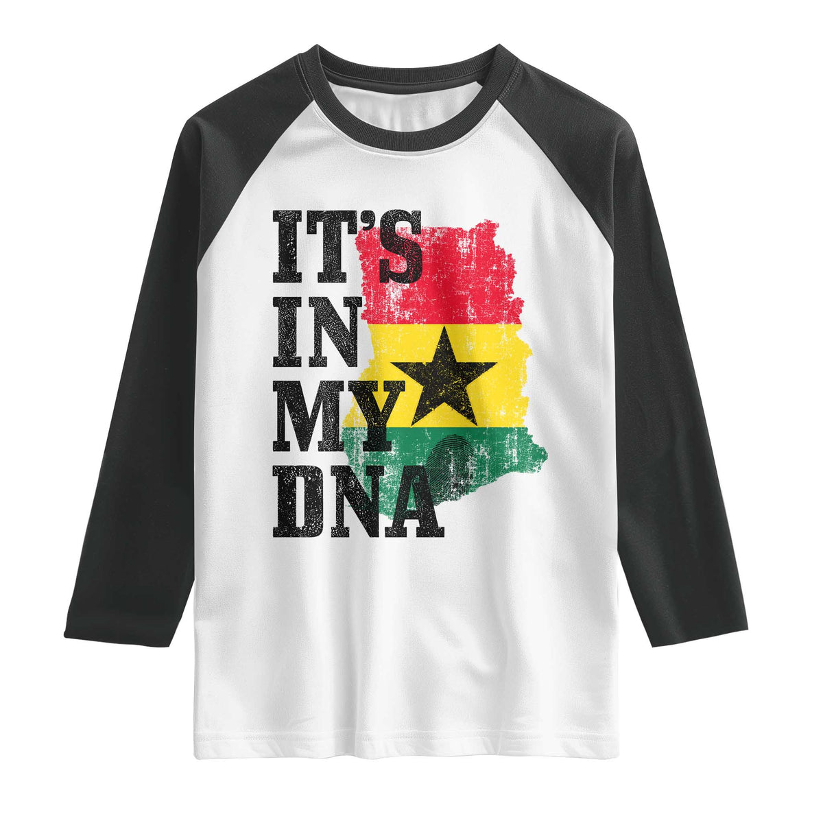 Its In My DNA Ghana Raglan Shirt Proud Ghanaian Heritage Ghanese Roots Vintage Ghana Map Flag