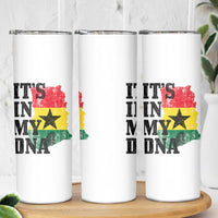 Its In My DNA Ghana Skinny Tumbler Proud Ghanaian Heritage Ghanese Roots Vintage Ghana Map Flag