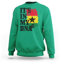 Its In My DNA Ghana Sweatshirt Proud Ghanaian Heritage Ghanese Roots Vintage Ghana Map Flag