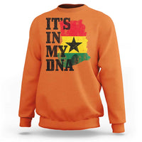 Its In My DNA Ghana Sweatshirt Proud Ghanaian Heritage Ghanese Roots Vintage Ghana Map Flag