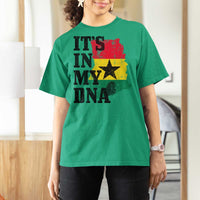 Its In My DNA Ghana T Shirt For Women Proud Ghanaian Heritage Ghanese Roots Vintage Ghana Map Flag