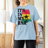 Its In My DNA Ghana T Shirt For Women Proud Ghanaian Heritage Ghanese Roots Vintage Ghana Map Flag