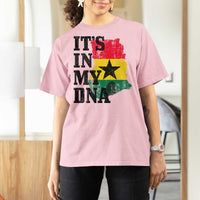 Its In My DNA Ghana T Shirt For Women Proud Ghanaian Heritage Ghanese Roots Vintage Ghana Map Flag