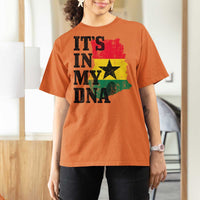 Its In My DNA Ghana T Shirt For Women Proud Ghanaian Heritage Ghanese Roots Vintage Ghana Map Flag