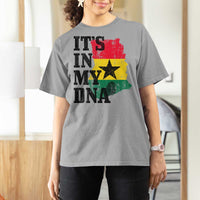 Its In My DNA Ghana T Shirt For Women Proud Ghanaian Heritage Ghanese Roots Vintage Ghana Map Flag