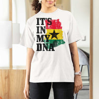Its In My DNA Ghana T Shirt For Women Proud Ghanaian Heritage Ghanese Roots Vintage Ghana Map Flag