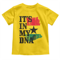 Its In My DNA Ghana Toddler T Shirt Proud Ghanaian Heritage Ghanese Roots Vintage Ghana Map Flag