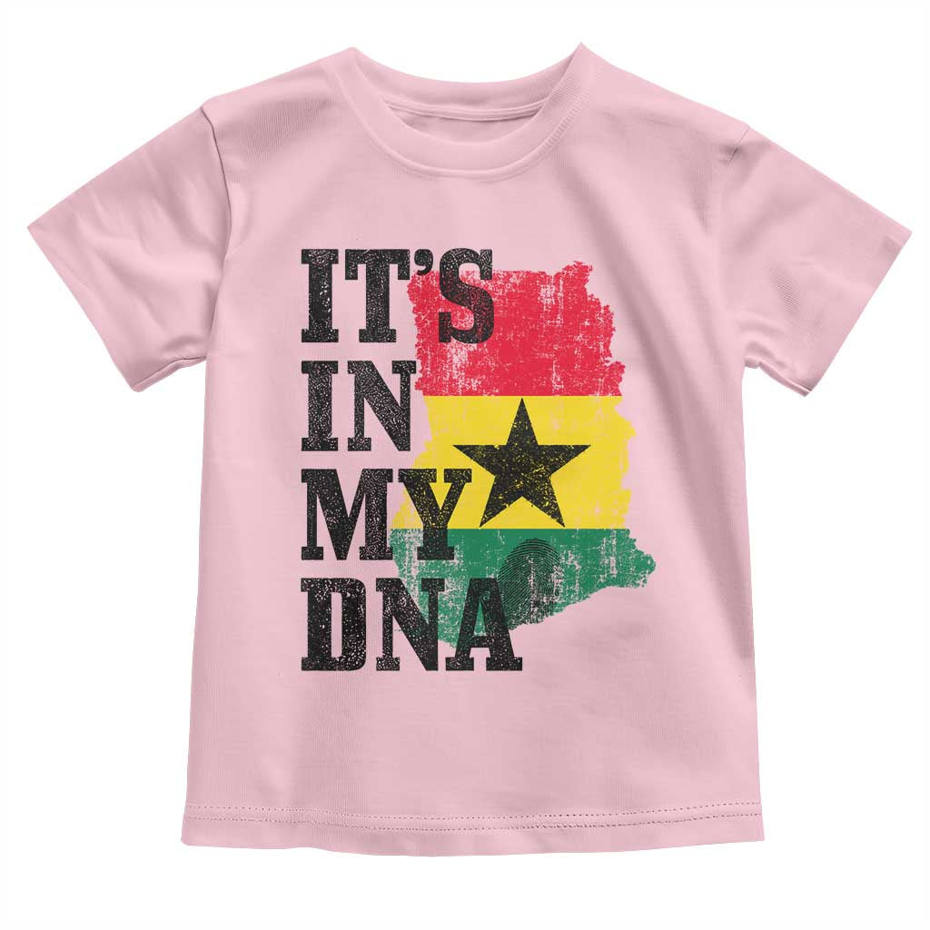 Its In My DNA Ghana Toddler T Shirt Proud Ghanaian Heritage Ghanese Roots Vintage Ghana Map Flag