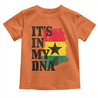 Its In My DNA Ghana Toddler T Shirt Proud Ghanaian Heritage Ghanese Roots Vintage Ghana Map Flag