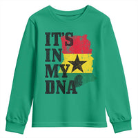 Its In My DNA Ghana Youth Sweatshirt Proud Ghanaian Heritage Ghanese Roots Vintage Ghana Map Flag
