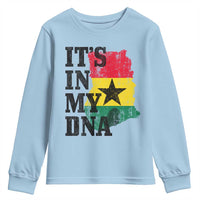 Its In My DNA Ghana Youth Sweatshirt Proud Ghanaian Heritage Ghanese Roots Vintage Ghana Map Flag