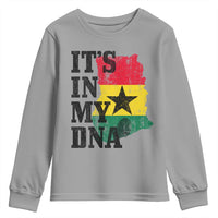 Its In My DNA Ghana Youth Sweatshirt Proud Ghanaian Heritage Ghanese Roots Vintage Ghana Map Flag