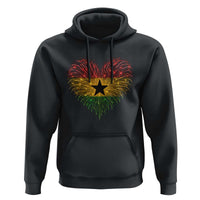 Ghana Flag Heart Ghanaian Flag Hoodie Heart Fireworks Patriotic Independence Day Celebration Graphic