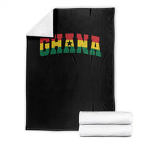 Vintage Ghana Flag Varsity Throw Blanket Classic Ghanaian Pride Heritage Graphic