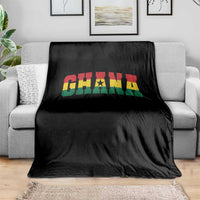 Vintage Ghana Flag Varsity Throw Blanket Classic Ghanaian Pride Heritage Graphic