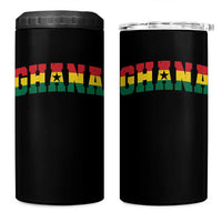 Vintage Ghana Flag Varsity 4 in 1 Can Cooler Tumbler Classic Ghanaian Pride Heritage Graphic