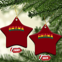 Vintage Ghana Flag Varsity Ceramic Ornament Classic Ghanaian Pride Heritage Graphic