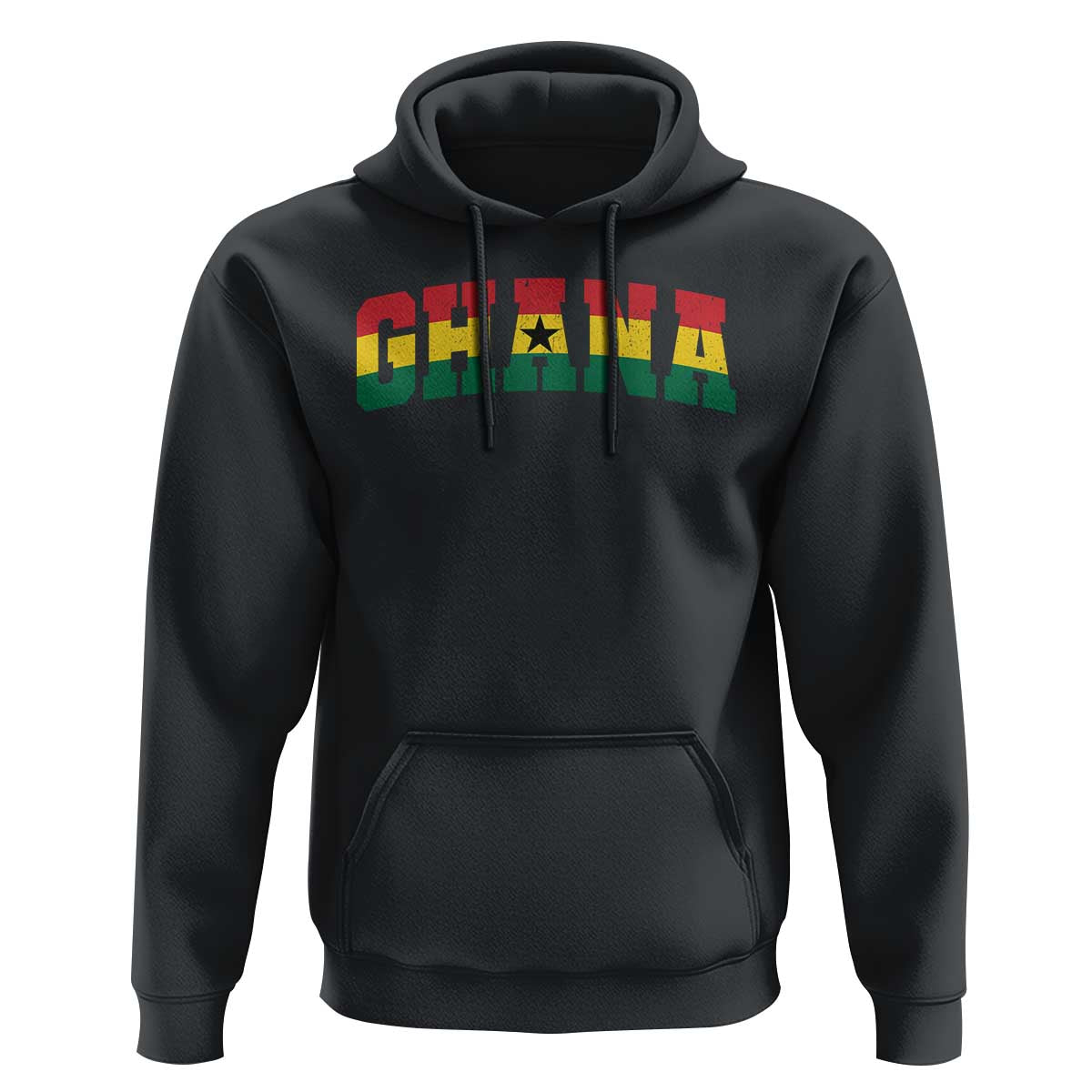 Vintage Ghana Flag Varsity Hoodie Classic Ghanaian Pride Heritage Graphic