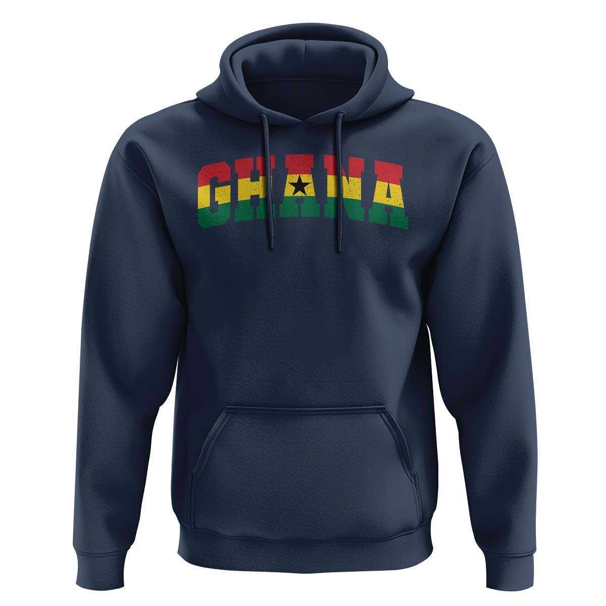 Vintage Ghana Flag Varsity Hoodie Classic Ghanaian Pride Heritage Graphic